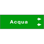 99C710NBD - foglio da 5 etichette fondo verde" ACQUA "destra