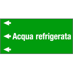 99C720NES - Etichetta fondo verde "ACQUA REFRIGERATA" sinistra