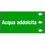 99C730NED - Etichetta fondo verde "ACQUA ADDOLCITA " destra