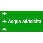 99C730NES - Etichetta fondo verde "ACQUA ADDOLCITA " sinistra