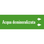 99C780NBD - foglio da 5 etichette fondo verde" ACQUA DEMINERALIZZATA" dx
