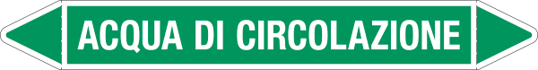 99C800B - foglio da 5 etichette autoadesive con frecce+simb ACQUA DI CIRCOLAZ.