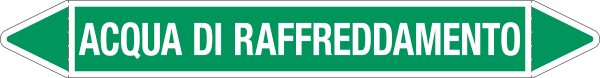 99C820B - foglio da 5 etichette autoadesive con frecce+simb ACQUA DI RAFFREDDAM