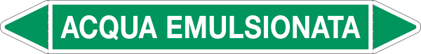 99C850A - foglio da 5 etichette autoadesive con frecce+simb ACQUA EMULSIONATA