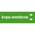 99C890NBD - foglio da 5 etichette fondo verde" ACQUA OSMOTIZZATA " dx