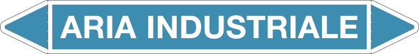99C970A - foglio da 5 etichette autoadesive con frecce+simb ARIA INDUSTRIALE
