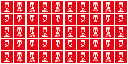 9M1514 - Foglio n.50 etichette adesive simbolo SPRINKLER