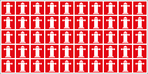 9M1529 - Foglio n.50 etichette adesive simbolo IDRANTE