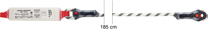 ANC5030101 - cordino con assorbitore di energia senza moschettoni lunghezza 185 cm