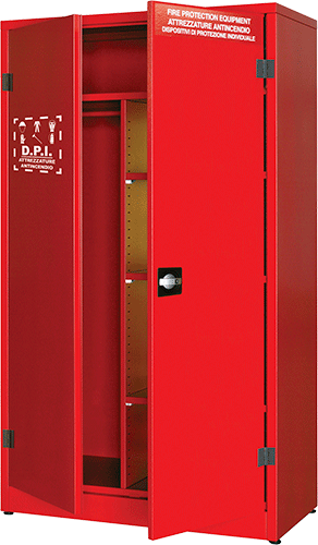 ARR1852 - Armadio verniciato 2 ante cieche 3 ripiani appendiabiti h. 1850 mm