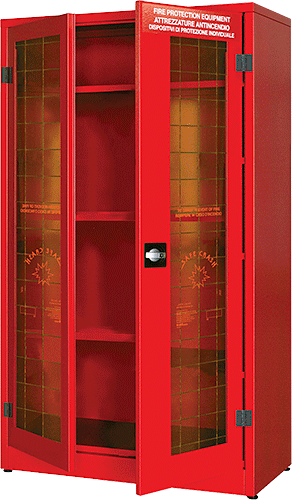 ARR1854 - Armadio verniciato 2 ante finestrate e 3 ripiani h. 1850 mm