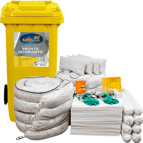 ASOK120 - kit serie OIL SAFE IN colore BIANCO in bidone carrellato da 120 lt.