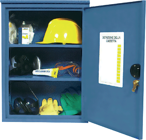 AST4565 - Armadio 1 anta per DPI verniciato colore blu