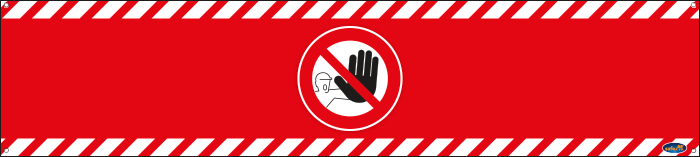 BAN200P802 - Banner divieto accesso 200 x 45