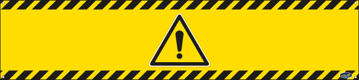 BAN200W001 - Banner pericolo generico 200x45