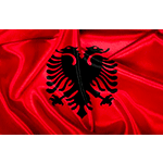 BAPES150A - bandiera ALBANIA con lavorazione mm 1000x1500