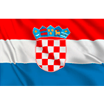 BAPES225C - bandiera CROAZIA con lavorazione mm 1500x2250