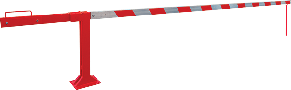 BARS41P3 - Barriera manuale piedino pensile con barra alluminio da mt. 3