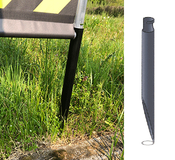 BARS803 - picchetto opzionale per transenne in alluminio Safein