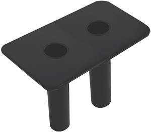 BARV43DP - bussola da interrare doppia per barriera d.mm 40