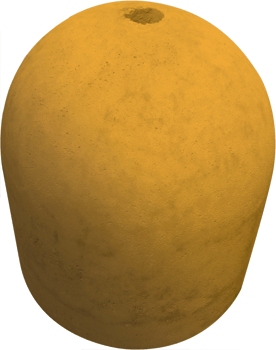 BC260Y - Base cemento con foro diametro 60mm per palo, colore giallo