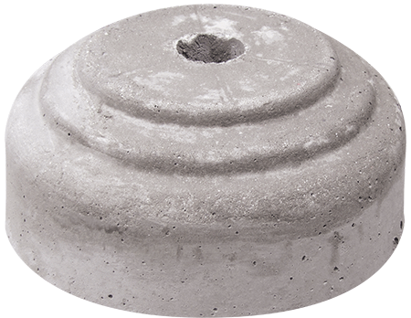 BC48 - Base cemento Kg 31 per paletti parapedonali d.48