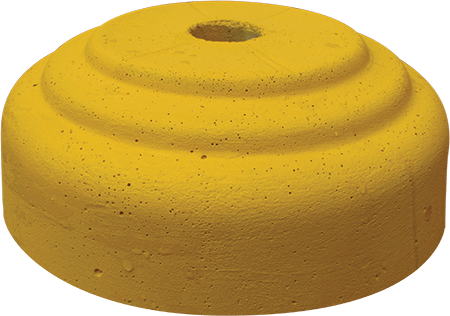 BC48Y - Base cemento Kg 31 per paletti parapedonali d.48 colore GIALLO