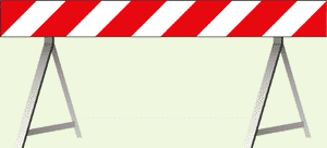 BFL150P - solo barriera stradale versione pesante cm. 150x20 h. B/R rifrangente