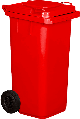 BIC0120R - Cassonetto mobile portarifiuti da litri 120 ROSSO