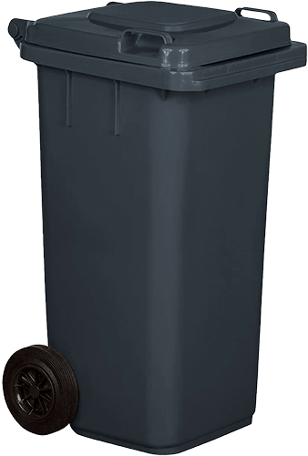 BIC0120S - Cassonetto mobile portarifiuti da litri 120 GRIGIO ANTRACITE