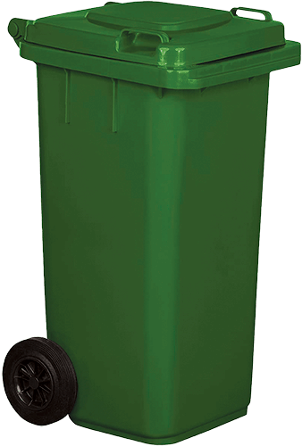 BIC0120V - Cassonetto mobile portarifiuti da litri 120 Verde