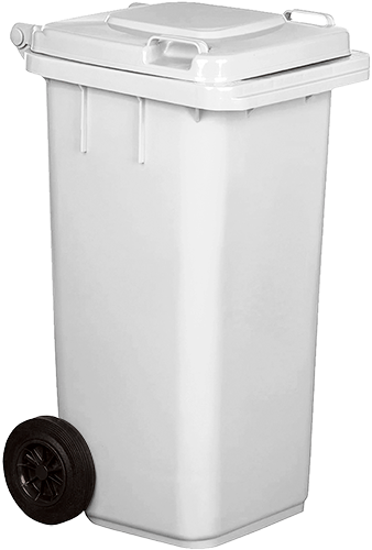BIC0120W - Cassonetto mobile portarifiuti da litri 120 BIANCO