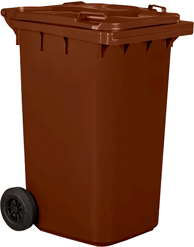 BIC0240M - Cassonetto mobile portarifiuti da litri 240 MARRON
