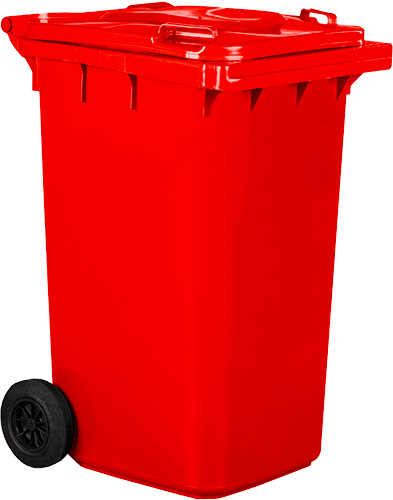 BIC0240R - Cassonetto mobile portarifiuti da litri 240 ROSSO