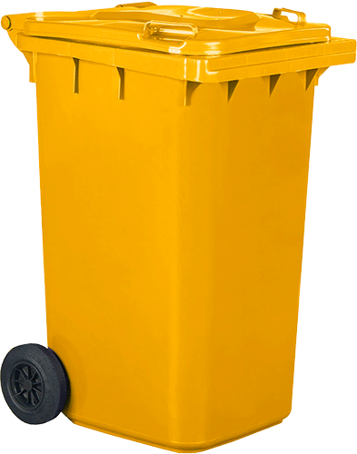 BIC0240Y - Cassonetto mobile portarifiuti da litri 240 GIALLO