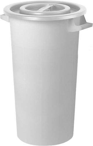 BIC121W - Bidone in polietilene bianco con manici da litri 120