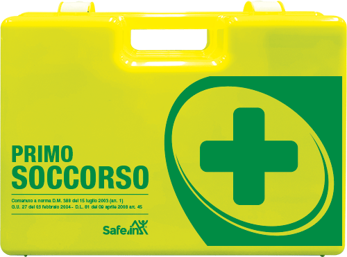 BRV101F - valigetta in plastica FLUO contenuto Allegato 1 D.M.388