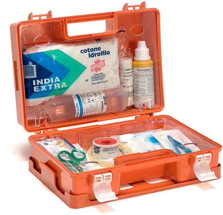 BRV201 - valigetta in ABS colore arancio contenuto All. 2 D.M. 388