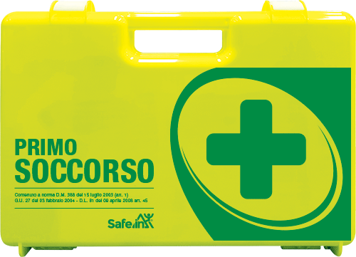 BRV201F - valigetta in plastica FLUO contenuto Allegato 2 D.M.388