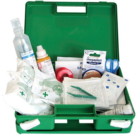 BRV202 - valigetta in PLP colore verde contenuto All. 2 D.M. 388