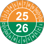 CBC18725 - fg.da 10 bollini identificazione 25-26 G/V