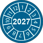 CBC28827 - fg.da 10 bollini identificazione 2027 BLU