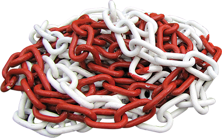 CMA35 - Catena acciaio zincato e verniciata bianco / rosso