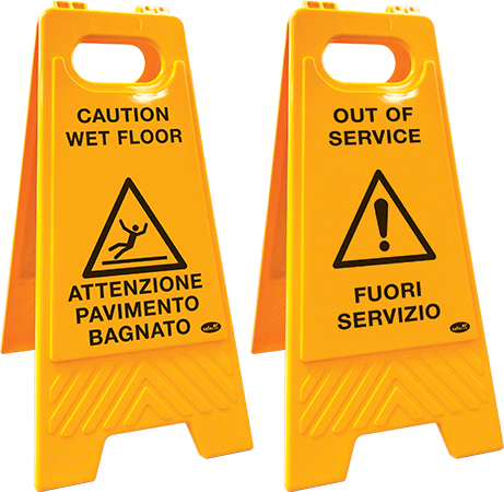 CNP610 - Segnale bifacciale fuori servizio pavimento bagnato