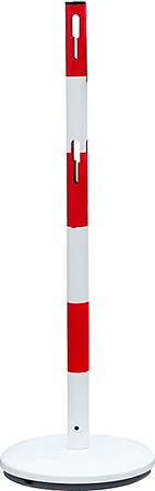 CNV112 - COLONNINA 4 VIE IN ACCIAIO BIANCO ROSSA