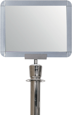 CNV4A - cornice alluminio portafogli f.to A4 orientabile x colonnine c/cordone