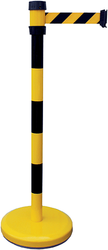 CNV50NJ - Colonnina tendinastro giallo/nera nastro mm 210 x 50 h giallo/nero