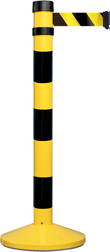 CNV80NJ - Colonnina tendinastro giallo/nera nastro mm 210 x 50 h giallo/nero
