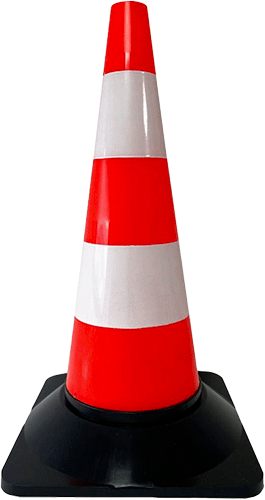 CO81 - Cono segnale polietilene bianco/rosso