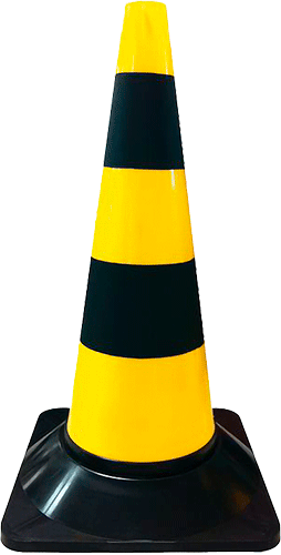 CO82 - Cono segnale polietilene giallo nero